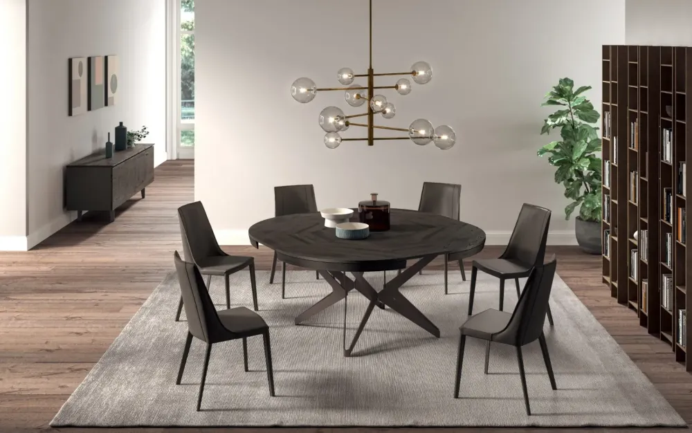 Tavolo in legno e resina rotondo Big round a prezzo scontato Tavoli