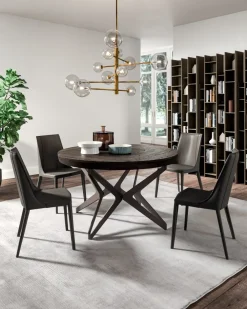 Tavolo in legno e resina rotondo Big round a prezzo scontato Tavoli