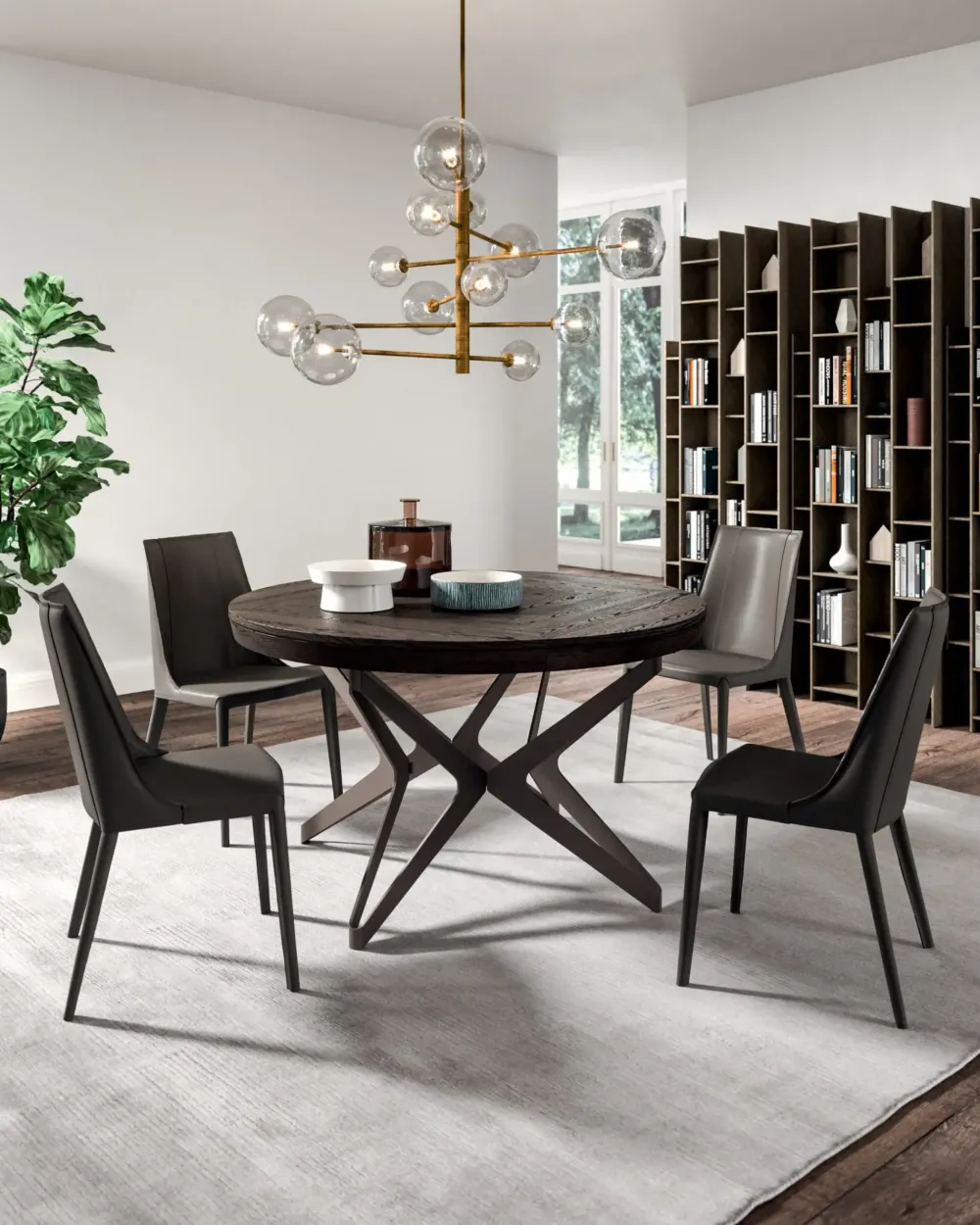 Tavolo in legno e resina rotondo Big round a prezzo scontato Tavoli