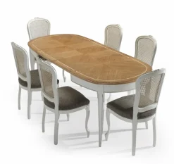 Collezione esclusiva Tavolo in legno ovale Ovalino parquet a prezzo scontato- Tavoli