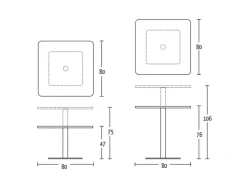 Altacom Tavolo in legno quadrato Outline a prezzo scontato- Tavoli