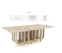 Tavolo in legno rettangolare Tavolo luxury design by giannella ventura a prezzo ribassato^Md work Discount