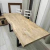 Outlet Etnico Tavolo in legno rettangolare Tavolo allungabile craft gambe u a prezzo scontato- Tavoli