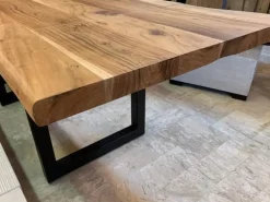 Tavolo in legno rettangolare Tavolo industrial allungabile nature a prezzo ribassato^Outlet Etnico Sale