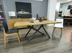 Tavolo in legno rettangolare Crossing in offerta outlet^FGF Mobili