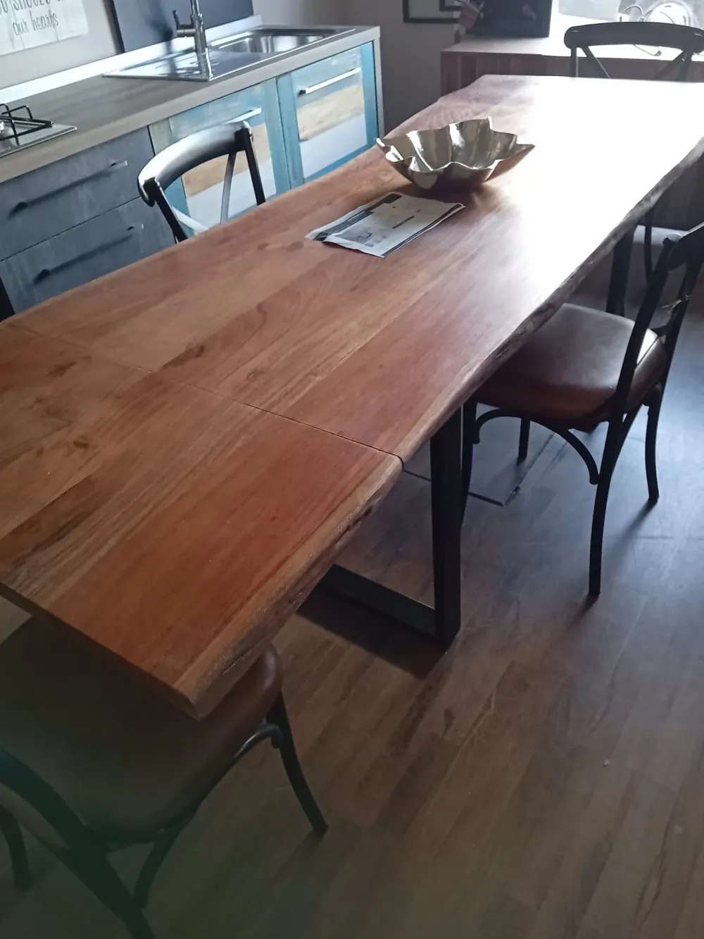 Tavolo in legno rettangolare Tavolo in vero legno industrial design austin allungabile in offerta outlet^Outlet Etnico Online