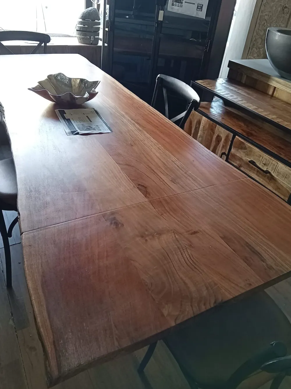 Tavolo in legno rettangolare Tavolo in vero legno industrial design austin allungabile in offerta outlet^Outlet Etnico Online