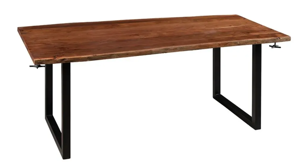 Tavolo in legno rettangolare Tavolo in vero legno industrial design austin allungabile in offerta outlet^Outlet Etnico Online