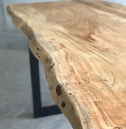 Collezione esclusiva Tavolo in legno rettangolare Tavolo allungabile gambe cromate Nuovi mondi cucine a prezzo ribassato- Tavoli