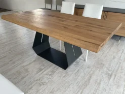 Tavolo in legno rettangolare Tavolo bangkok 180 rovere invecchiato in offerta outlet^Le Fablier Discount