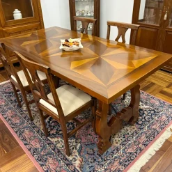 Tavolo in legno rettangolare Rosa dei venti a prezzo ribassato^Artigianale Online