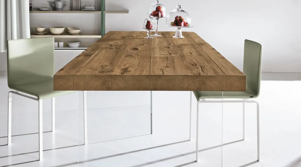 Tavolo in legno rettangolare Air wildwood 250x100 a prezzo scontato^Lago Hot