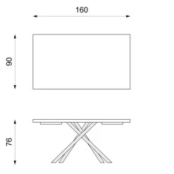 Outlet Tavolo in legno rettangolare Spike in Offerta Outlet Tavoli
