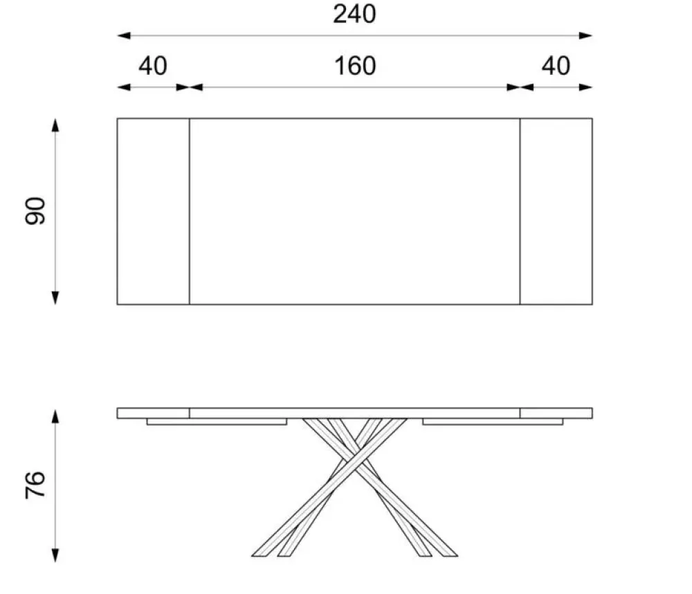 Outlet Tavolo in legno rettangolare Spike in Offerta Outlet Tavoli