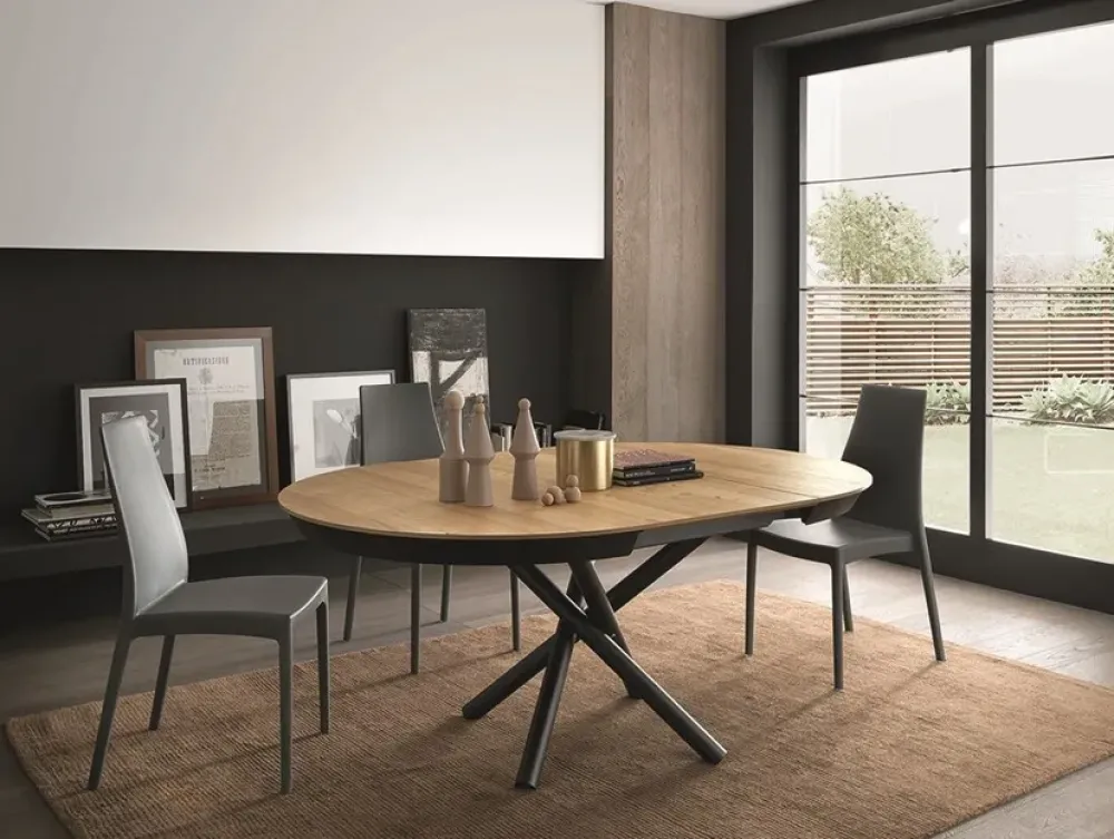 Tavolo in legno rotondo Fahrenheit round a prezzo scontato^Altacom Outlet