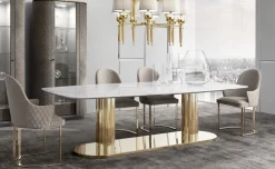 Tavolo in marmo rettangolare Modello monte carlo luxury italia in offerta outlet^Md work Clearance