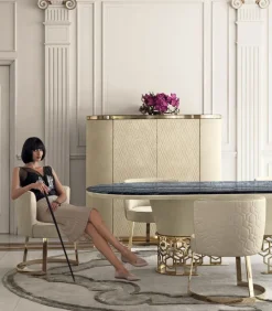 Tavolo in marmo sagomato Piano palissandro struttura nabuk pelle luxury maxi   in offerta outlet^Md work New