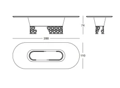 Tavolo in marmo sagomato Piano palissandro struttura nabuk pelle luxury maxi   in offerta outlet^Md work New