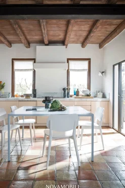 Tavolo in metallo quadrato Tavolo quadrato a prezzo scontato^NovaMobili New