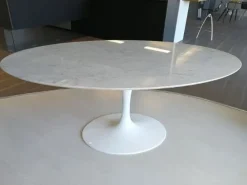 Artigianale Tavolo in pietra ovale Saarinen made in italy 199x121 in offerta outlet- Tavoli
