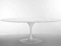 Artigianale Tavolo in pietra ovale Saarinen made in italy 199x121 in offerta outlet- Tavoli