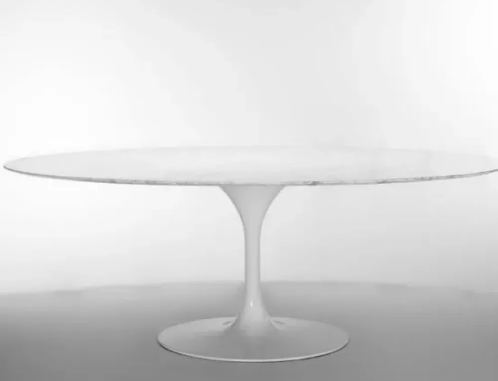 Tavolo in pietra ovale Saarinen made in italy 160x110 a prezzo scontato^Artigianale New