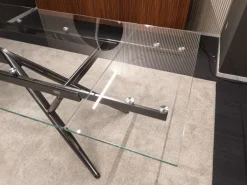 New Tavolo in vetro rettangolare Bridge a prezzo ribassato Tavoli