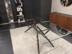 New Tavolo in vetro rettangolare Bridge a prezzo ribassato Tavoli