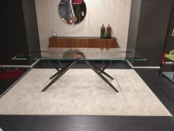 New Tavolo in vetro rettangolare Bridge a prezzo ribassato Tavoli