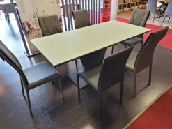 Ozzio Tavolo in vetro rettangolare Diamante special in offerta outlet- Tavoli