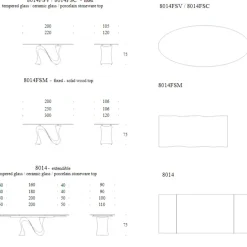 Tonin Casa Tavolo in vetro rettangolare Wave a prezzo ribassato- Tavoli