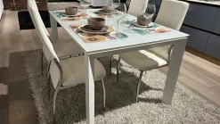 Outlet Tavolo in vetro rettangolare Diamante in offerta outlet Tavoli