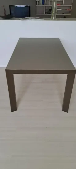 New Tavolo in vetro rettangolare Genio in offerta outlet Tavoli