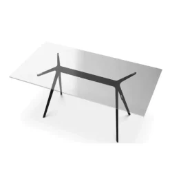 Clearance Tavolo in vetro rettangolare Tavolo baguette 90x180 piano in cristallo in offerta outlet Tavoli