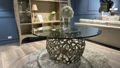 Hot Tavolo in vetro rotondo Medea in offerta outlet Tavoli