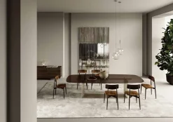 Hot Tavolo in vetro sagomato T5 fused in offerta outlet Tavoli