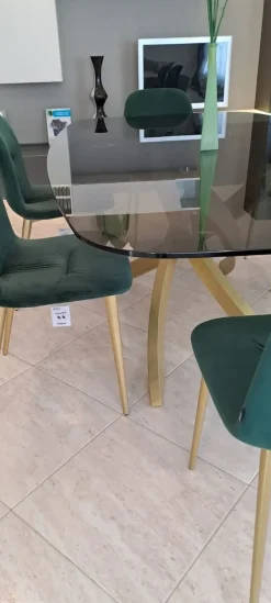 Online Tavolo in vetro sagomato Artistico in offerta outlet Tavoli