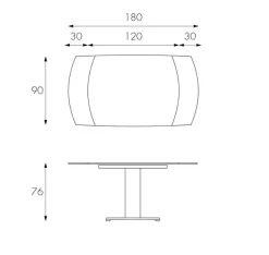 Sale Tavolo Kyoto in vetro allungabile, sconto 36%. Perfetto per l'architetto moderno. Tavoli