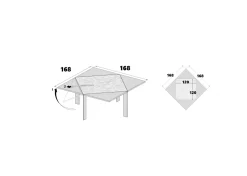 Tavolo Loto allungabile 120x120 a prezzo scontato^Lago Sale