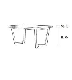 Md work TAVOLO  Rovere  naturale scortecciato  SCONTATO a PREZZI OUTLET- Tavoli