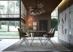 TAVOLO  Tavolo pranzo fisso missisipi 51 vetro luxury made in italy SCONTATO a PREZZI OUTLET^Md work Outlet