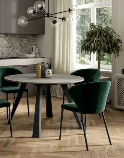 Sale TAVOLO Tavolo rotondo allungabile cemento SCONTATO a PREZZI OUTLET Tavoli