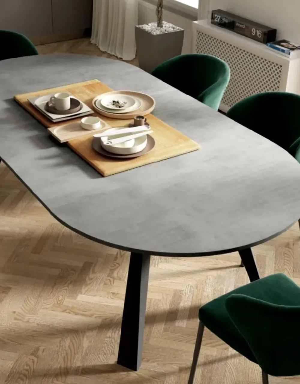 Sale TAVOLO Tavolo rotondo allungabile cemento SCONTATO a PREZZI OUTLET Tavoli