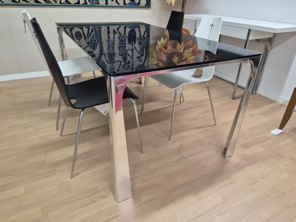 Ciacci Tavolo Miss in vetro Rettangolare allungabile scontato 30%- Tavoli