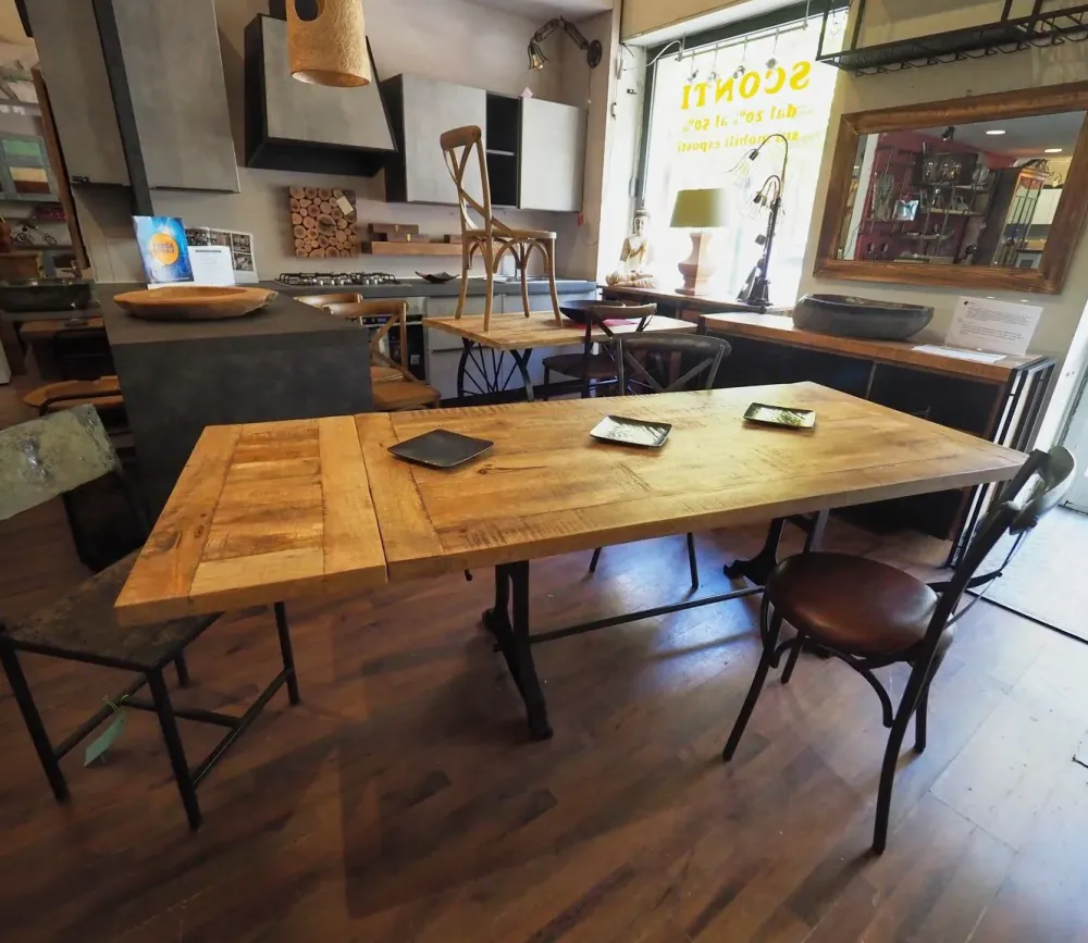 Outlet Etnico Tavolo Tavolo singer ghisa e lagno massello in offerta PREZZI OUTLET- Tavoli