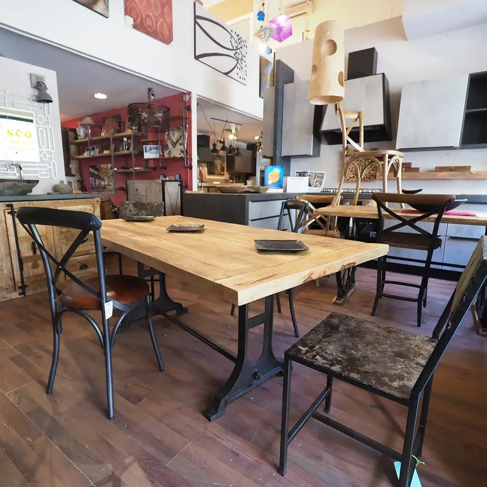 Outlet Etnico Tavolo Tavolo singer ghisa e lagno massello in offerta PREZZI OUTLET- Tavoli
