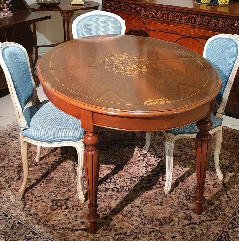 Tavolo Ovale allungabile di scontato del 50%^Artigianale Outlet