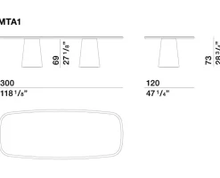 Tavolo ovale in legno Mayfair di in Offerta Outlet Tavoli