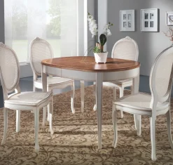 Sale Tavolo Ovalino intarsiato in legno Ovale allungabile Tavoli