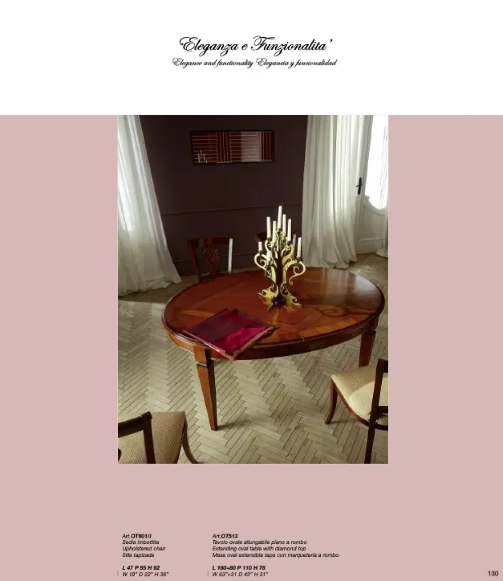 Parlani Tavolo Ot513 PREZZI OUTLET -60%- Tavoli